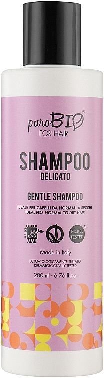 Шампунь для волос - puroBIO Cosmetics For Hair Gentle Shampoo — фото N1