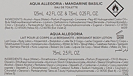 Guerlain Aqua Allegoria Mandarine Basilic - Набор (edt/125ml + edt/7,5ml + b/lot/75ml) — фото N3