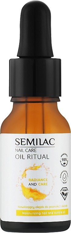 Зволожувальна олія для нігтів і кутикули - Semilac Nail Care Oil Ritual — фото N1