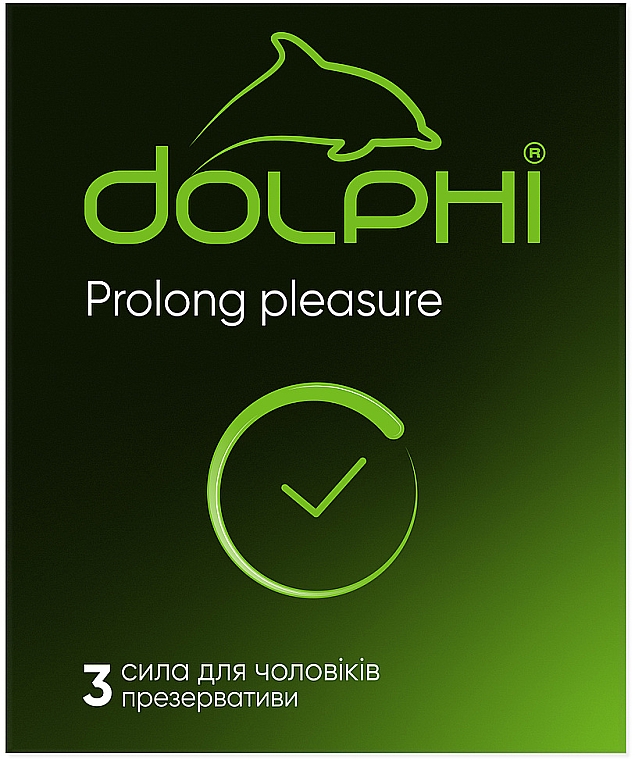 Презервативи зі змащувачем та пролонгуючим ефектом - Dolphi Prolong Pleasure