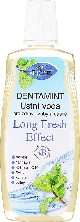 Ополаскиватель для полости рта - Bione Cosmetics Dentamint Mouthwash Long Fresh Effect Menthol — фото N1