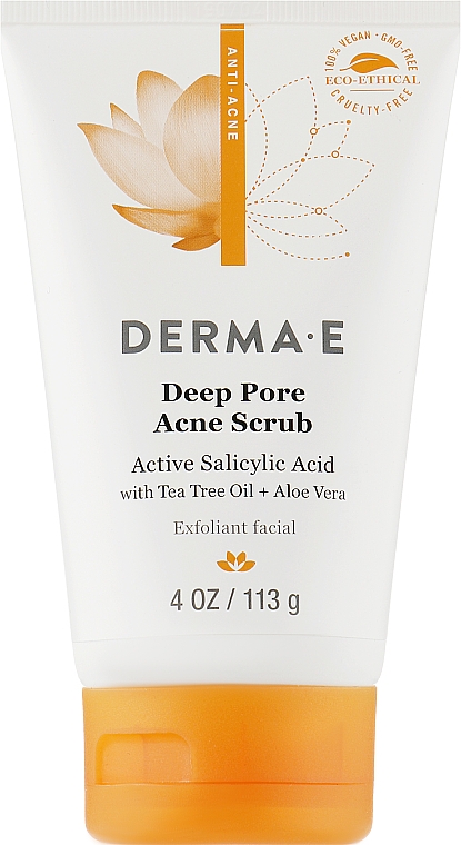 Противугровий скраб із саліциловою кислотою (2%) - Derma E Anti-Acne Deep Pore Acne Scrub Salicylic Acid Acne Medication