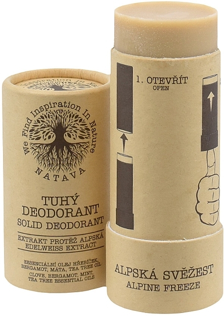 Твердий дезодоронат "Альпійська свіжість" - Natava Solid Deodorant — фото N1