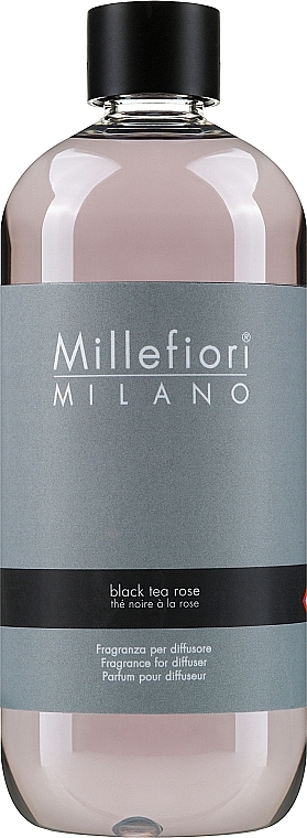 Наполнение для аромадиффузора "Black Tea Rose" - Millefiori Milano Natural Diffuser Refill — фото N2