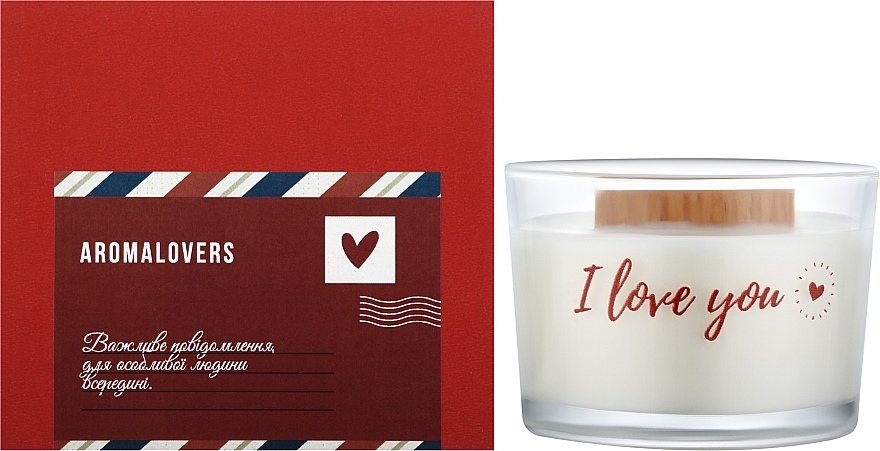 Соевая свеча-открытка "I Love you" - Aromalovers  — фото N2