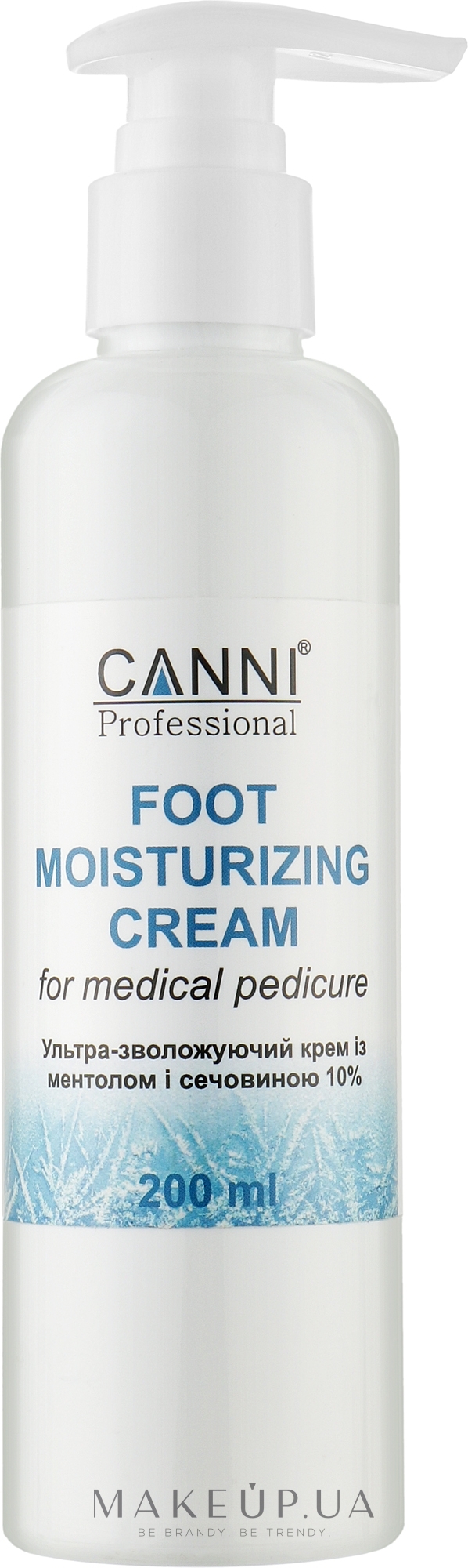 Крем для ніг з ментолом і сечовиною 10% - Canni Foot Moisturizing Cream — фото 200ml