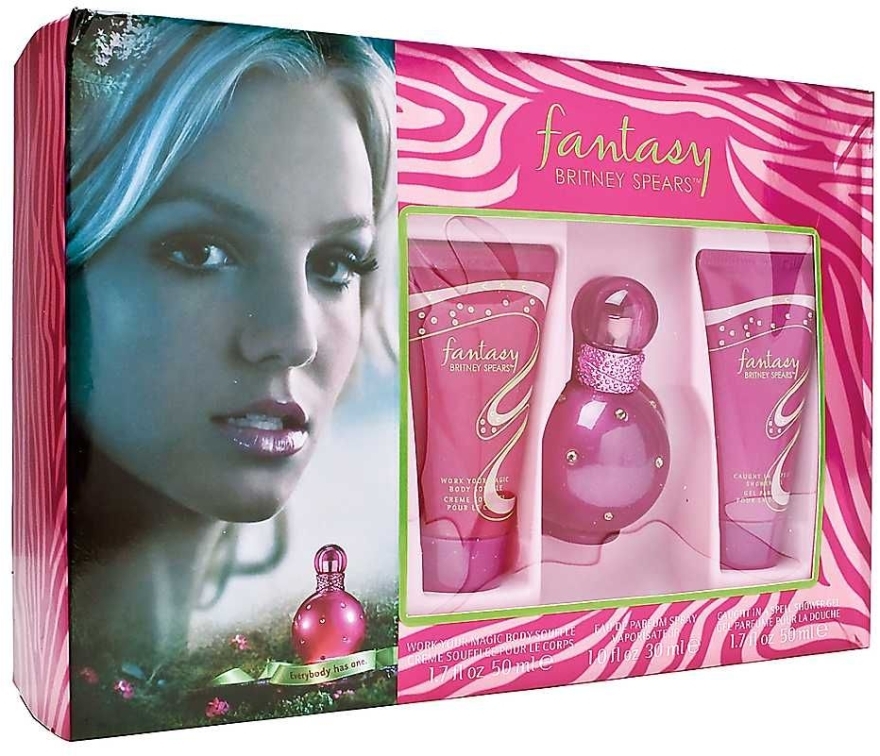 Britney Spears Fantasy - Набор (edp 50 + b/lot 50 + sh/gel 50 + lip/g 8g) (тестер)