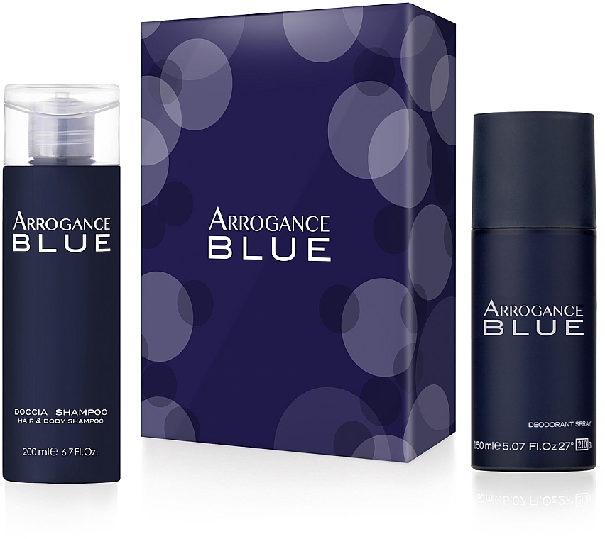 Arrogance Blue Pour Homme - Набір (sh/gel/200ml + deo/150ml) — фото N1
