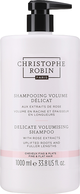 Шампунь для волосся з екстрактом троянди - Christophe Robin Delicate Volume Shampoo with Rose Extracts — фото N2