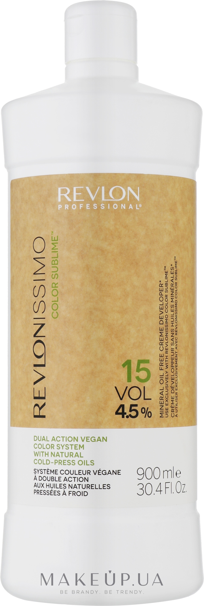Живильний веганський кремоподібний окислювач - Revlon Revlonissimo Color Sublime Mineral Oil Free Creme Developer 15 Vol 4,5% — фото 900ml
