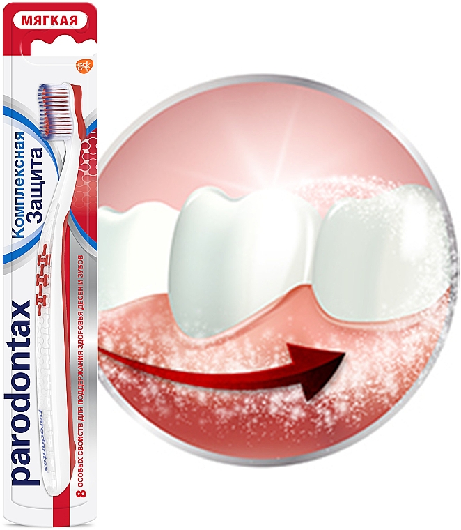 Зубна щітка "Комплексний захист", м'яка, блакитна - Parodontax — фото N3