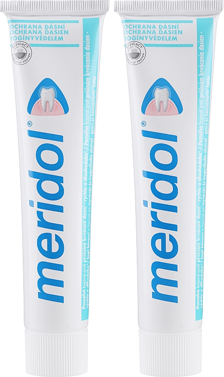 Зубна паста від кровоточивості ясен, 1+1 - Meridol Fluoride Toothpaste — фото N2