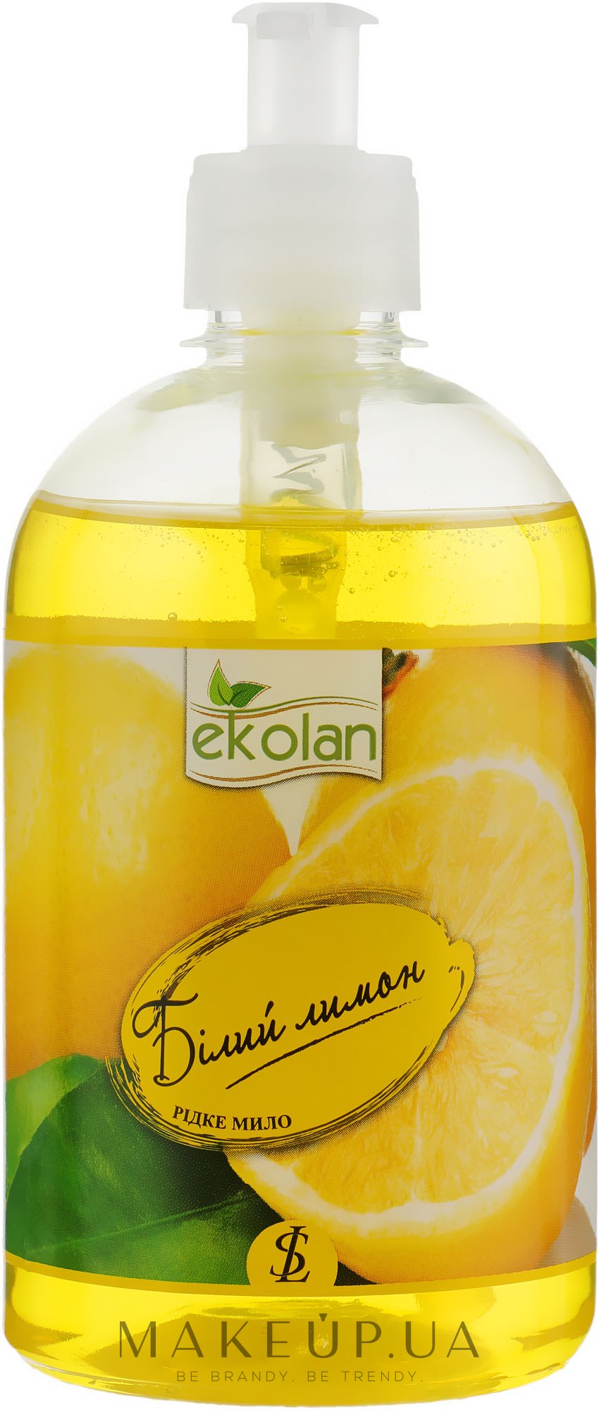 Жидкое мыло "Белый лимон" с дозатором - Ekolan — фото 500ml