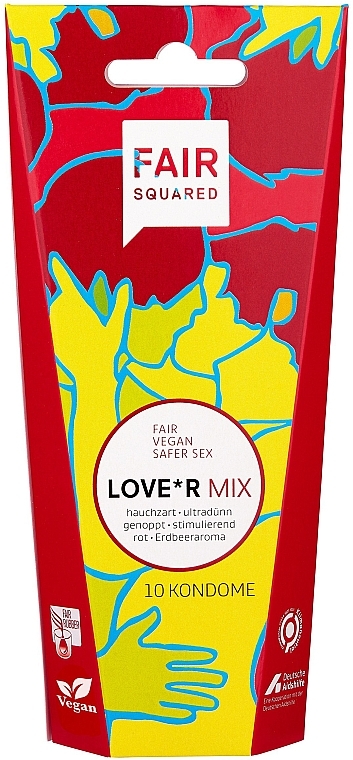 Набор презервативов, 10 шт. - Fair Squared Love*r Mix Condoms — фото N1