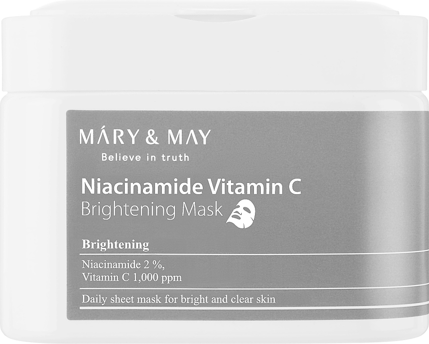 Тканевые маски с ниацинамидом и витамином С - Mary & May Niacinamide Vitamin C Brightening Mask — фото N1