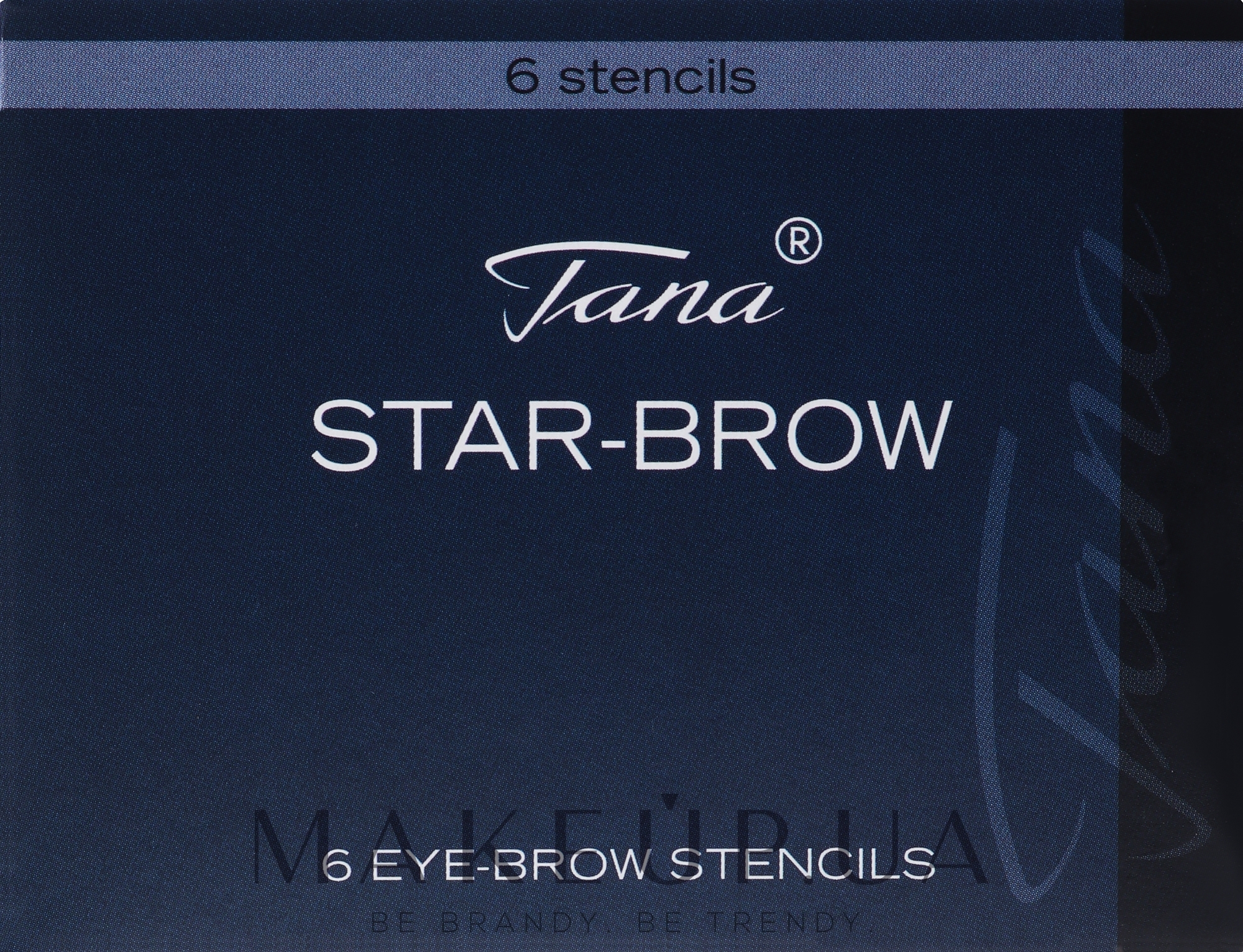 Трафареты для бровей - Tana Cosmetics Star Brow — фото 6шт