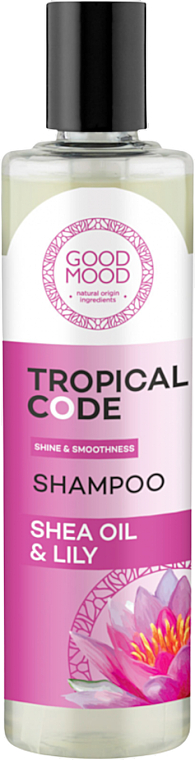 Шампунь для волос с маслом ши и экстрактом лилии - Good Mood Tropical Code Shine & Smoothness Shampoo Shea Oil & Lily — фото N1