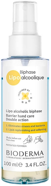 Спиртовий двофазний догляд для рук - Bioderma Biphase Lipo Alcoholic — фото N1