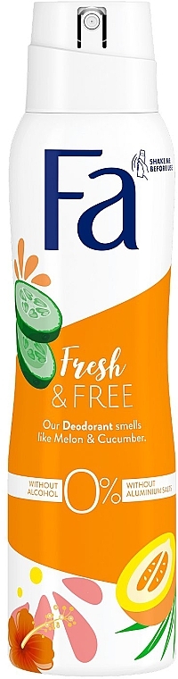 Дезодорант-спрей "Огірок і диня" - Fa Fresh & Free Cucumber & Melon