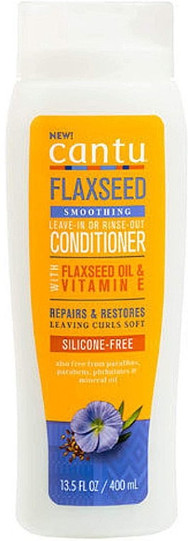 Разглаживающий кондиционер - Cantu Flaxseed Smoothing Leave-In or Rinse Out Conditioner — фото N1