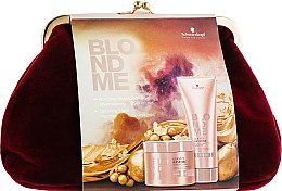 Парфумерія, косметика Набір  - Schwarzkopf Professional BlondMe (shm/250ml + mask/200ml + pounch)