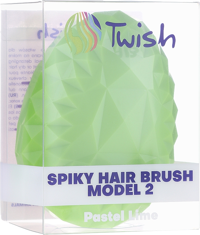 Щетка для волос, пастельный лайм - Twish Spiky 2 Hair Brush Pastel Lime — фото N3