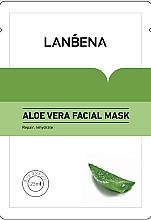 Духи, Парфюмерия, косметика Тканевая маска для лица с Алоэ Вера - Lanbena Aloe Serum Facial Mask 