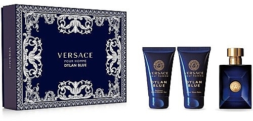 Versace Pour Homme Dylan Blue - Набір (edt/50ml + ash/b/50ml + sh/g/50ml) — фото N1