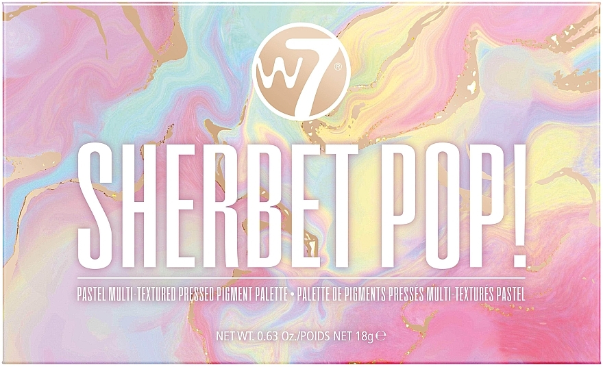 Палетка теней - W7 Sherbet Pop! Pressed Pigment Palette — фото N1