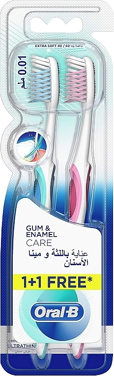 Зубні щітки, екстрам'які, 2 шт. - Oral-B Gum & Enamel Care Extra Soft 40 Toothbrush — фото N2