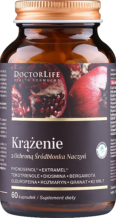Дієтична добавка для захисту судин, 60 шт. - Doctor Life Krążenie — фото N1