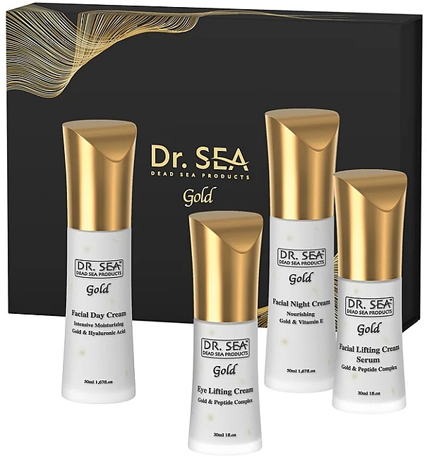 Набір - Dr.Sea Gift Gold Box Rejuvenation & Ultra (d/cr/50ml + n/cr/50ml + ser/30ml + eye/ser/30ml) — фото N1