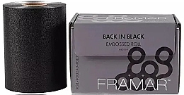 Фольга в рулоне с тиснением "В плену черного" - Framar Embossed Roll Medium Black — фото N1