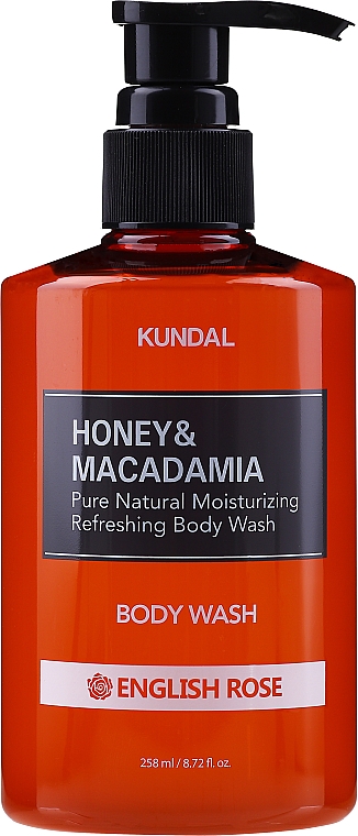 Гель для душа "Английская роза" - Kundal Honey & Macadamia Body Wash English Rose — фото N5