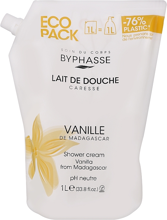 Крем для душу "Ваніль" - Byphasse Caresse Shower Cream — фото N1