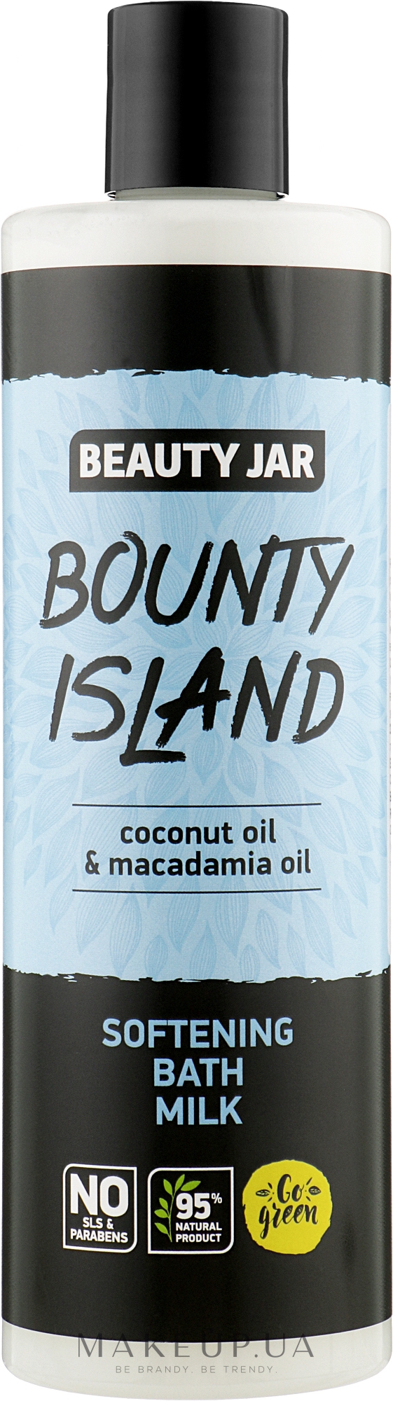 Пом'якшувальна молочна піна для ванни з олією кокоса й макадамі - Beauty Jar Bounty Island Softening Bath Milk — фото 400ml