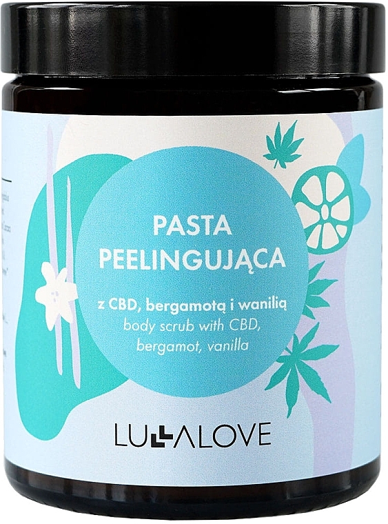 Паста-пилинг с коноплей, ванилью и бергамотом для тела - Lullalove Body Scrub With CBD, Bergamot & Vanilla — фото N1