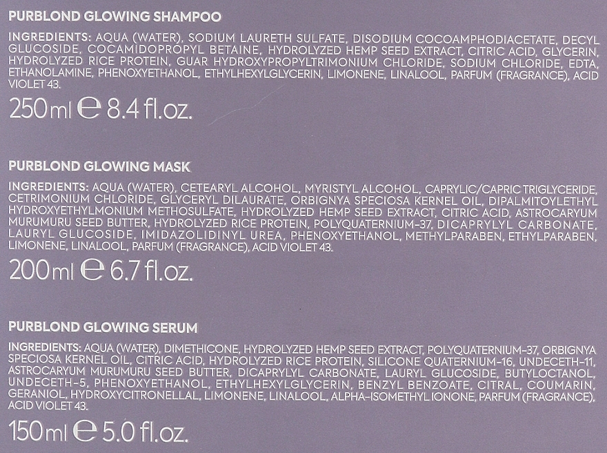 УЦІНКА Набір - Vitality's Purblond Glowing Kit Revente (shm/250ml + mask/200ml +ser/150ml) * — фото N3