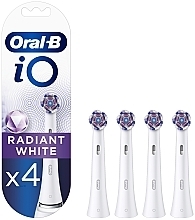 Насадки для электрической зубной щетки, белые, 4 шт. - Oral-B iO Radiant White — фото N1