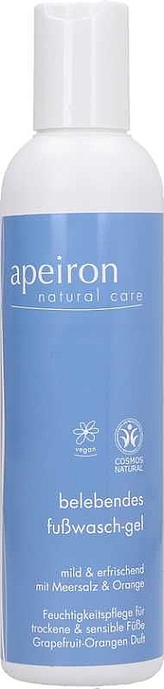 Бодрящий очищающий гель для ног - Apeiron Invigorating Foot Cleansing Gel — фото N1