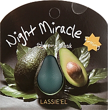 Нічна капсульна маска для обличчя з авокадо - Lassie'el Night Miracle Avocado Sleeping Mask — фото N1