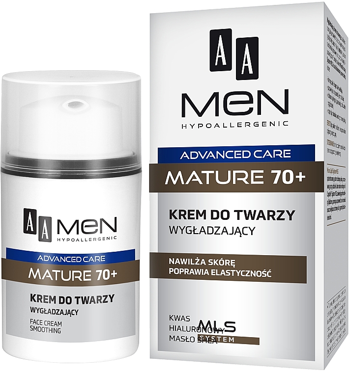 Разглаживающий крем для лица - AA Men Care Mature 70+ Face Cream — фото N1