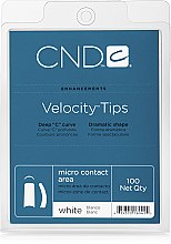 Духи, Парфюмерия, косметика Типсы белые с микроконтактной зоной - CND White Velocity Tips