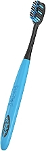 Зубна щітка з вугільним напиленням, середньої жорсткості, чорно-блакитна - Biomed Black Medium Toothbrush — фото N4