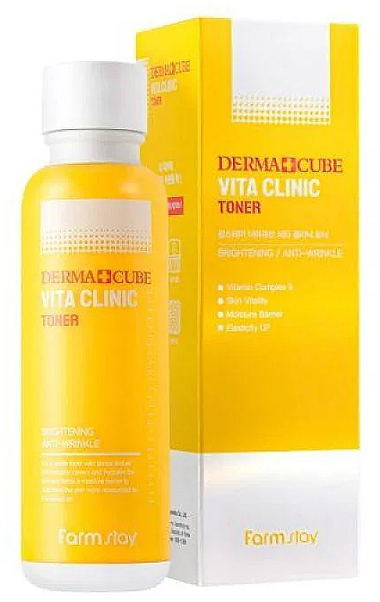 Витаминный тонер для лица - FarmStay Derma Cube Vita Clinic Toner — фото N2