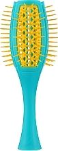 Щетка для укладки и придания объема волосам, желтая - Janeke Vented Curvy Tulip Brush — фото N1