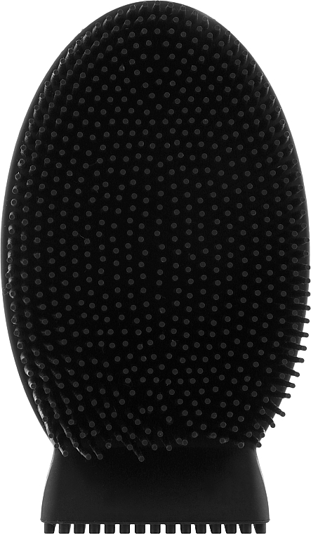 Силіконова масажна щітка для тіла, чорна - Double Dare I.M. Buddy Body Black — фото N3
