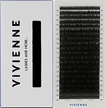 Накладні вії "Elite", чорні, 20 ліній (mix, 0.05, C, (6-14)) - Vivienne — фото N1