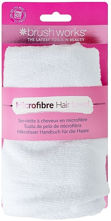 Рушник-тюрбан для сушіння волосся - Brushworks Microfibre Hair Towel — фото N1