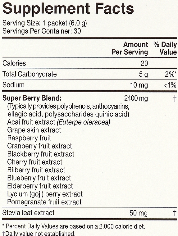 Диетическая добавка - Perricone MD Supplements Superberry Powder With Acai X 30 Packets — фото N3